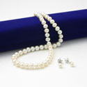 Child's White Pearl Jewelry Set