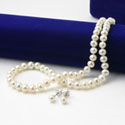 Child's White Pearl Jewelry Set