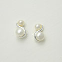 White Pearl Bridal Earrings