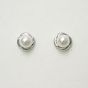 White Pearl Earrings