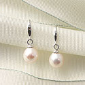 White Pearl Drop Earrings