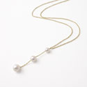 White Pearl Drop Necklace