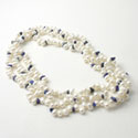 White Pearls and Lapis Necklace