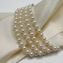 Four Strand White Pearl Bracelet