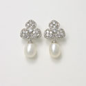 White Pearl Bridal Earrings