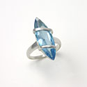 Blue Topaz and Sterling Silver Ring