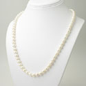 White Pearl Necklace with Magnetic Clasp