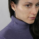 Purple Fluorite and Pearl Dangle Earrings