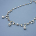 Vintage Lace - White Pearl Necklace