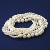 Eight Strand Bracelet - White Pearl Jewelry