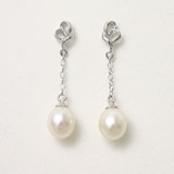 Pearl Bridal Dangle Earrings