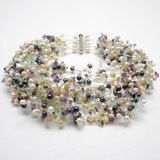 Pearls and Gemstones Illusion Necklace