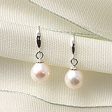 White Pearl Drop Earrings