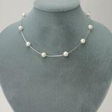 Tin Cup Pearl Necklace - Child Pearl Jewelry