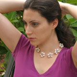 Designer Pearl Necklace - White Pearl Jewelry